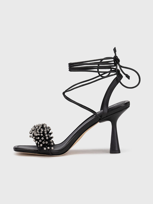 LUCIA leather heeled sandals - 4