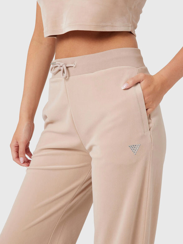 Velvet sports trousers  - 3