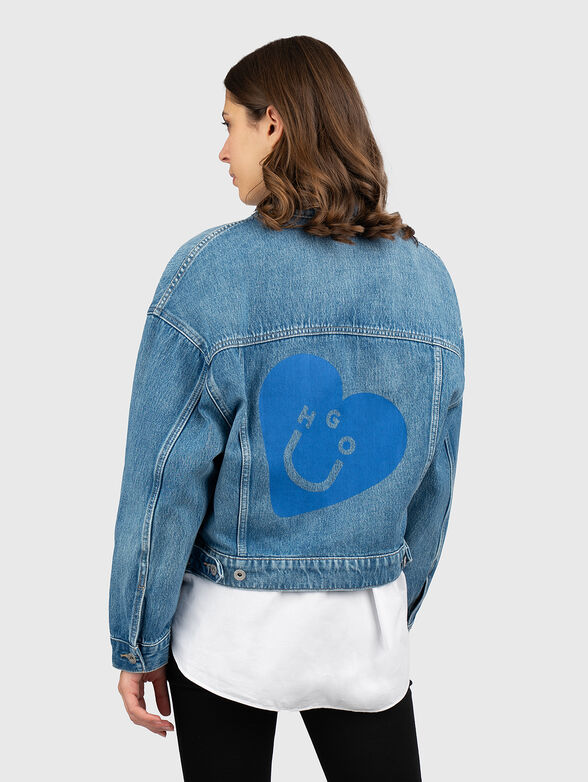 Denim jacket with logo detail - 2