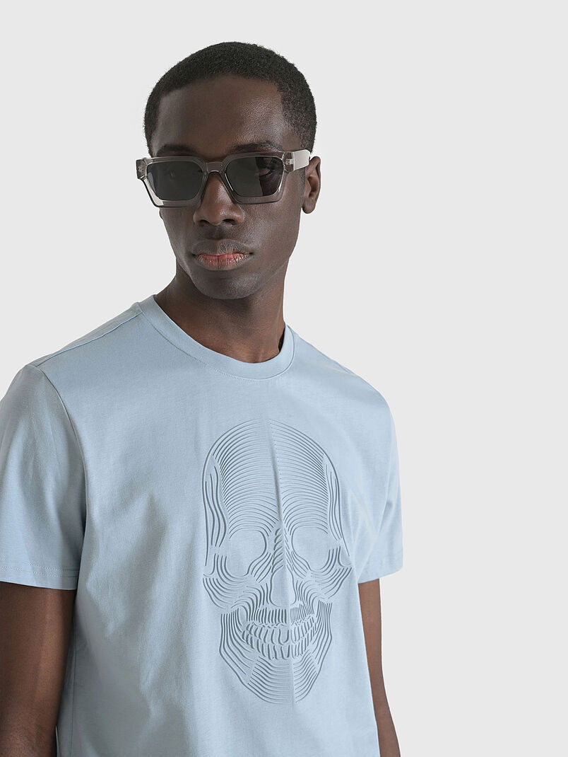 Cotton T-shirt with print - 3