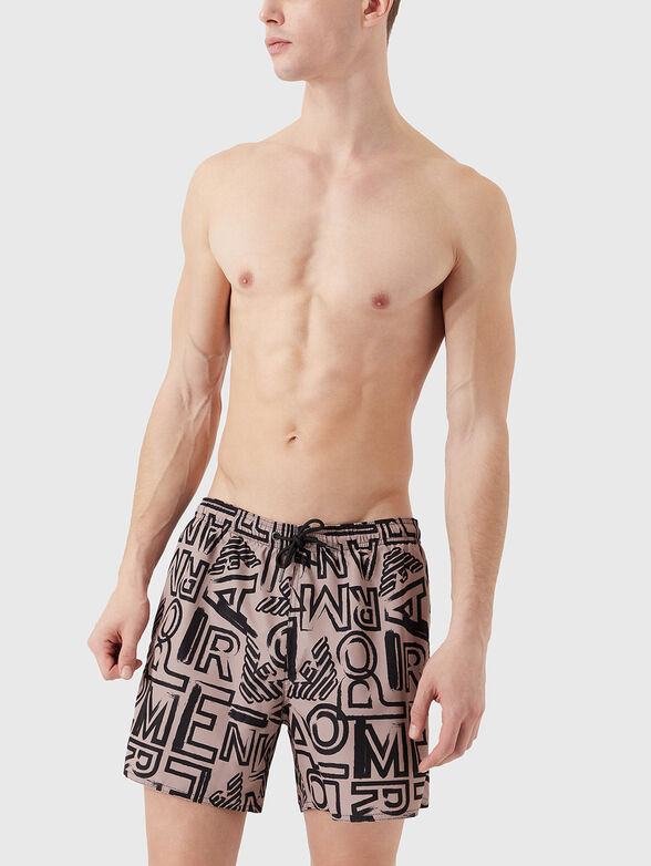 Beach shorts with logo print - 2