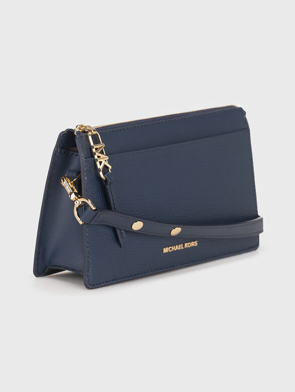Dark blue crossbody bag with gold details - 5
