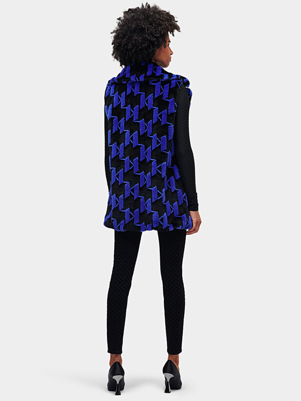 Eko fur vest with monogram print - 2