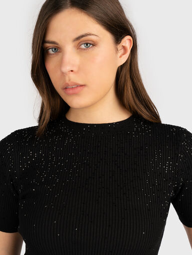 ALDA blouse in rips with rhinestones - 4