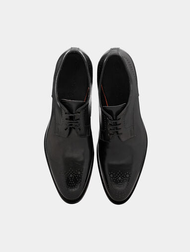 Black leather Derby shoes - 5