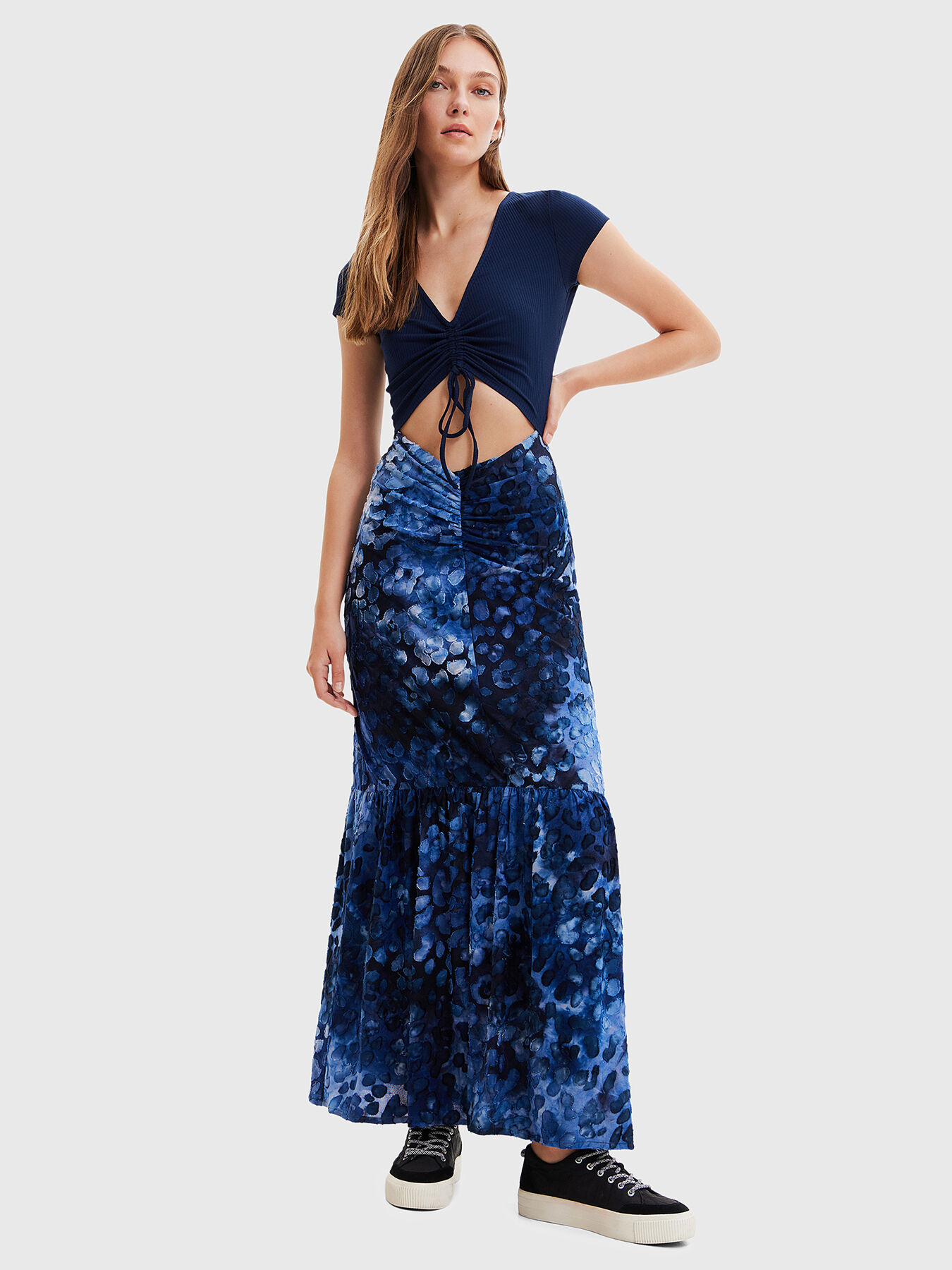 BRIGHTON maxi dress with animal print brand DESIGUAL Globalbrandsstore en