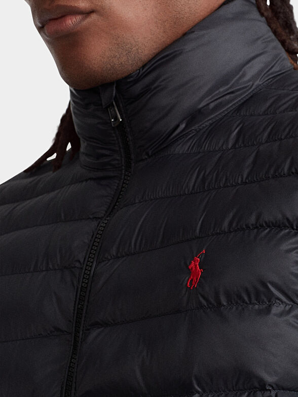 Padded gilet with logo embroidery - 4