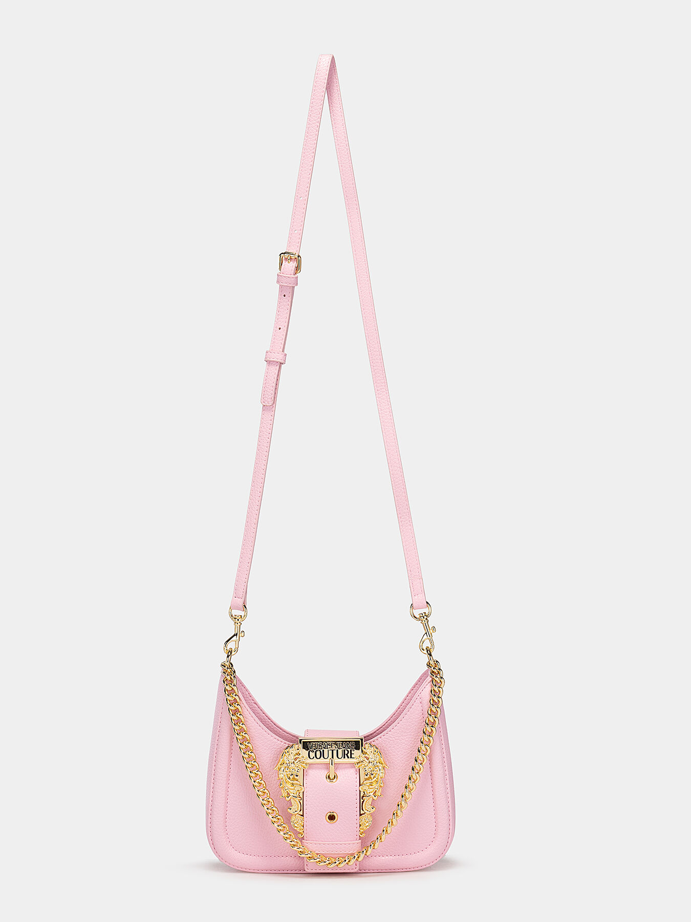 Small black bag with golden buckle brand VERSACE JEANS