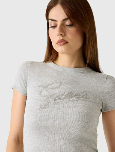 T-shirt with appliqu&eacute;s rhinestone - 4