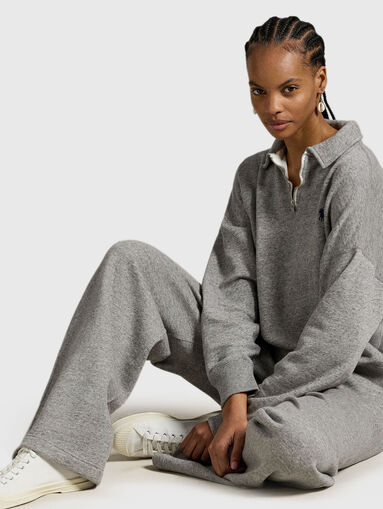 Drawstring wide leg tracksuit bottoms - 4