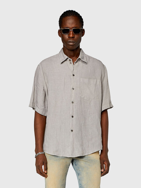 Grey linen shirt - 1