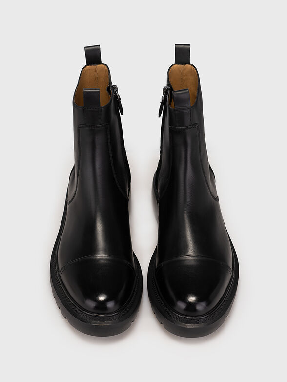VAUGHEN black leather boots - 6
