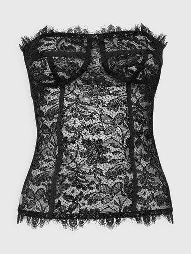 Black lace bustier - 4
