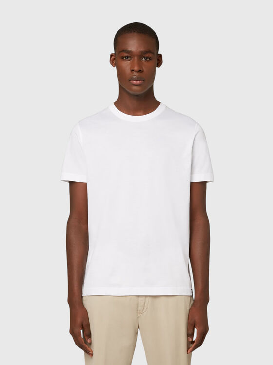 Памучна тениска в бял цвят - 1