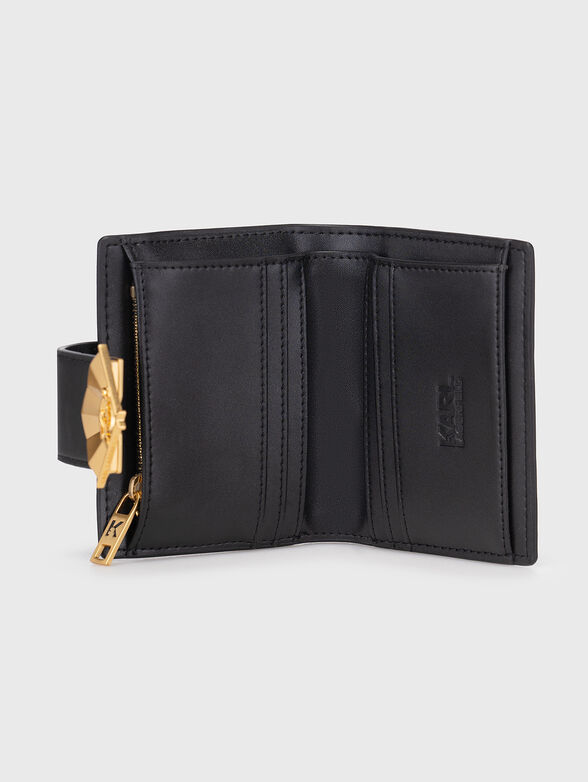 Black wallet with golden accent  - 4