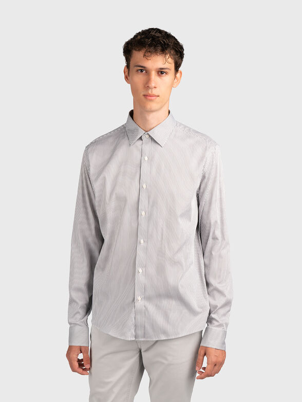 Shirt with striped print - 0