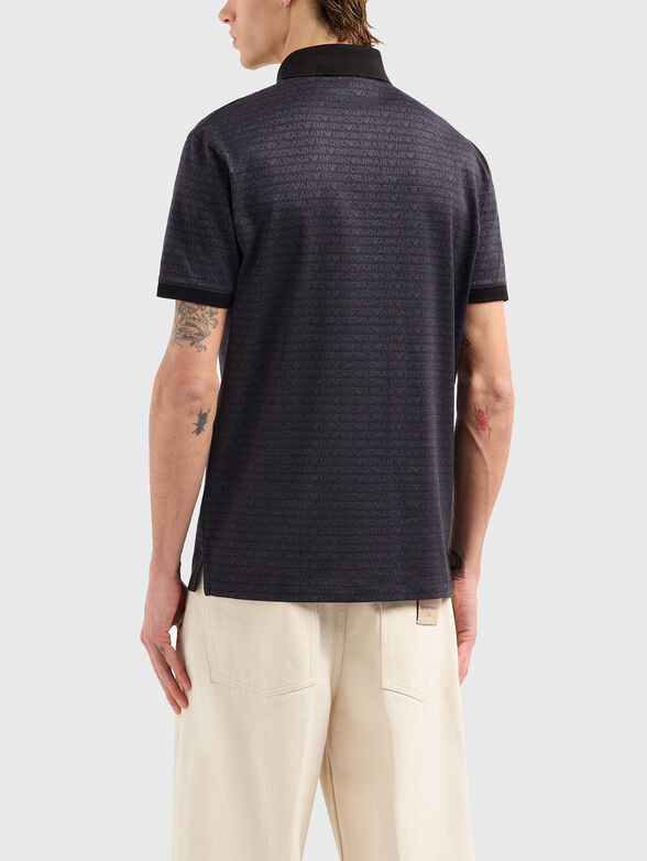 Cotton polo shirt with logo print - 3