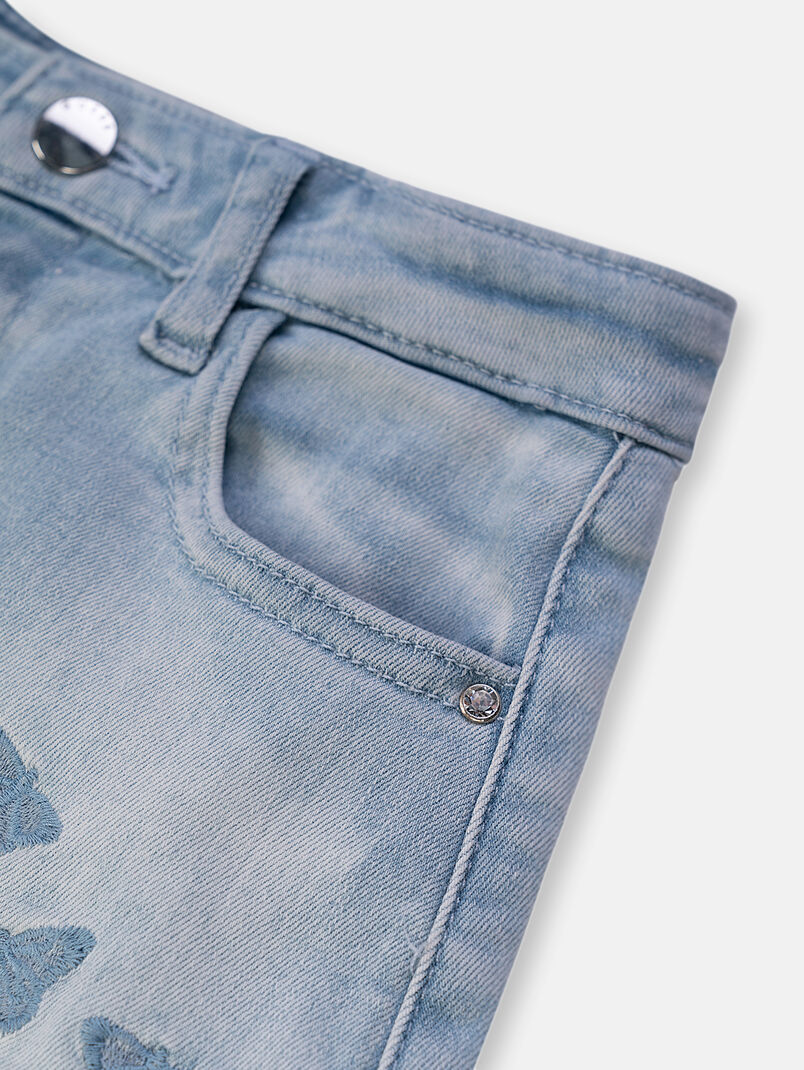 Denim skirt with embroidery - 3