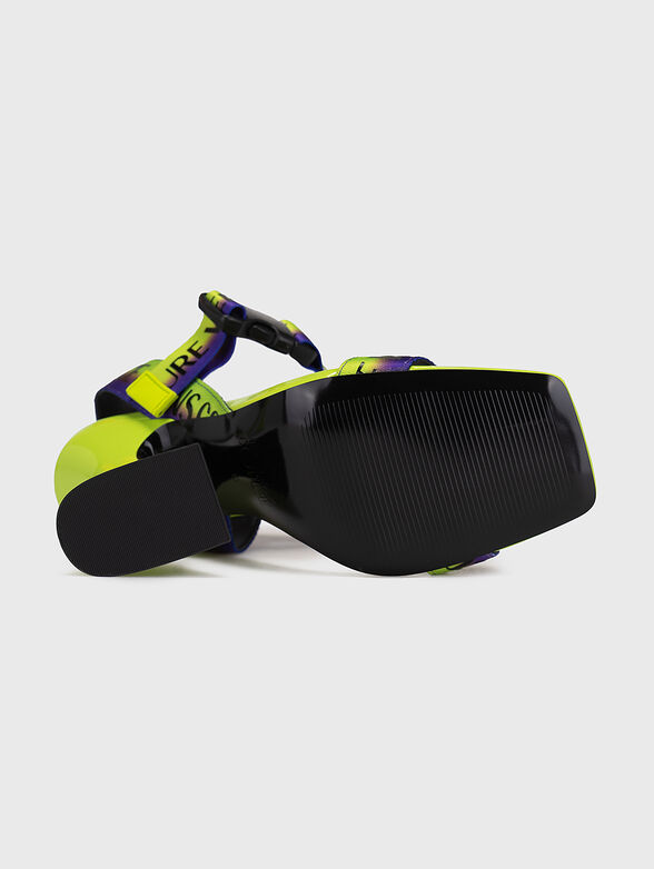 FONDO KIRSTEN DIS. 91 green heeled sandals  - 5