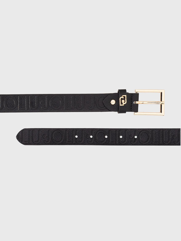 Beige belt with embossed logo - 2