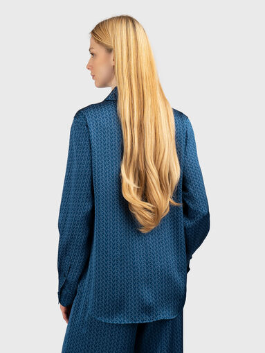 Satin shirt with monogram - 3