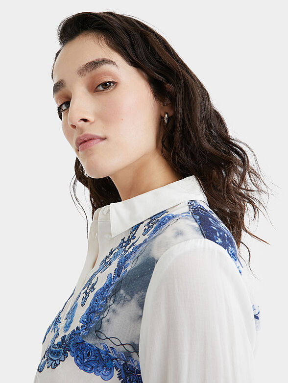 BARCINO Shirt with paisley print and embroidery - 4