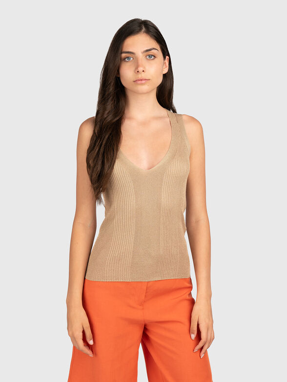 Knitted top with lurex threads - 1