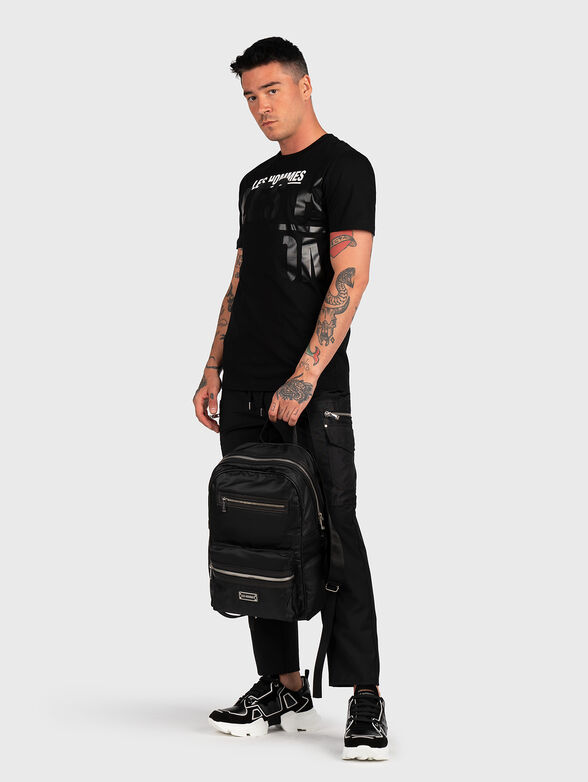 Round neck T-shirt with logo print - 2