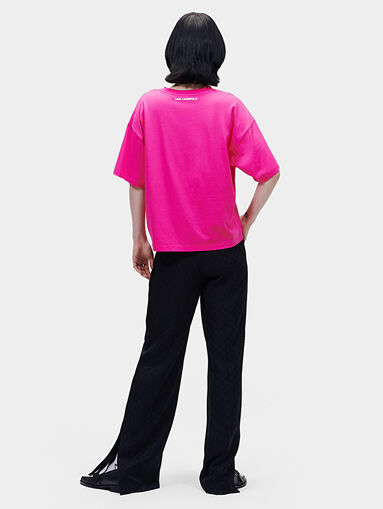 SIGNATURE T-shirt in fuxia color - 3
