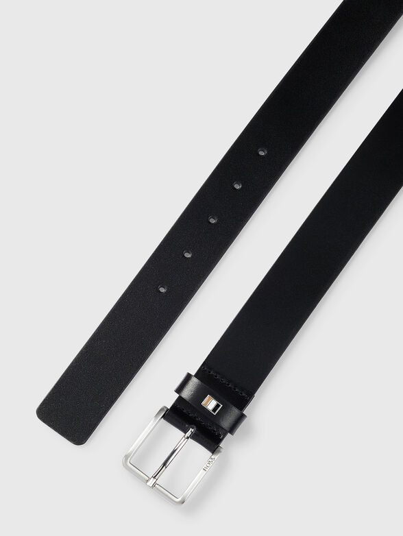 Leather belt with logo - 3
