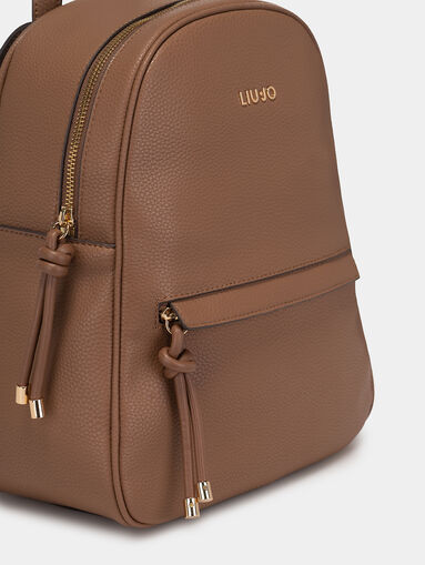 Backpack with metal logo accent - 5