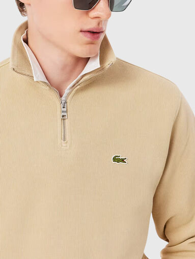 High neck zipped interlock sweatshirt - 4