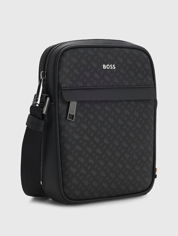 Crossbody bag with monogram logo print - 3