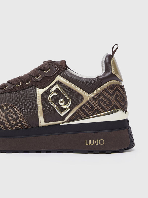Platform sneakers with monogram logo - 4