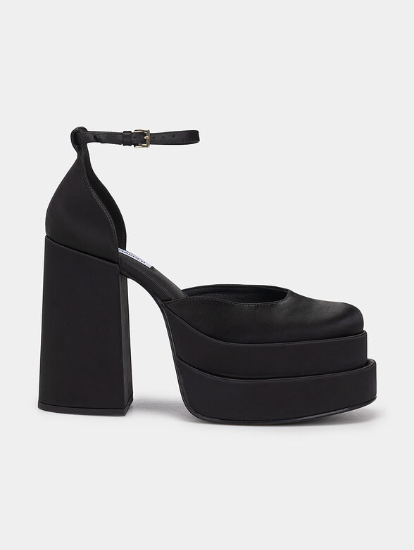 CHARLIZE black satin sandals - 1