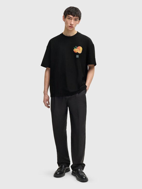 Cotton T-shirt with print - 4