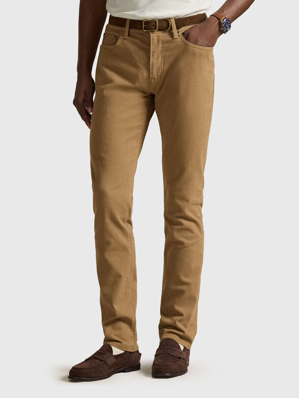 Slim beige trousers - 1