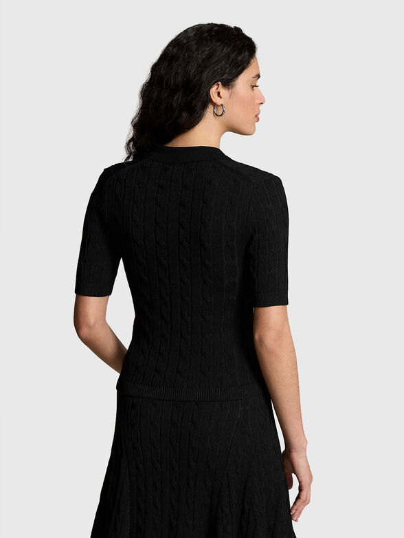 Black cardigan with short sleeves - 3