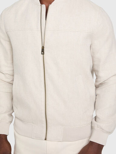 Herringbone bomber jacket - 5