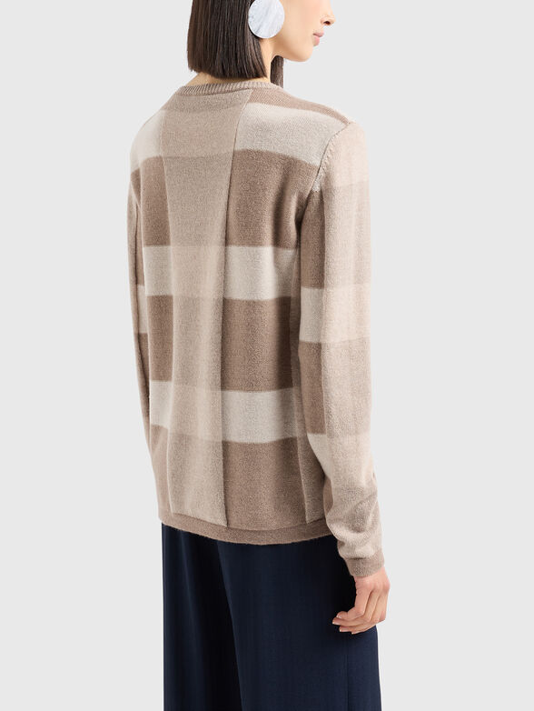 Check wool and cashmere sweater - 3