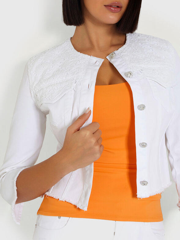 TERESA denim jacket with embroidery - 4