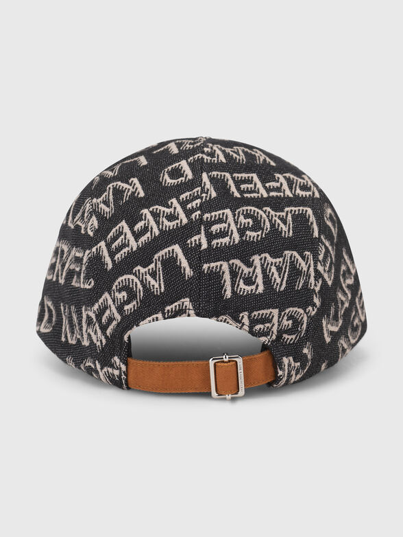 Jacquard hat with monogram logo print - 2