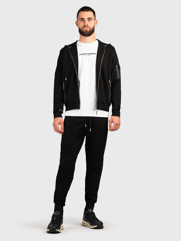 Black sweatshirt in viscose blend - 2