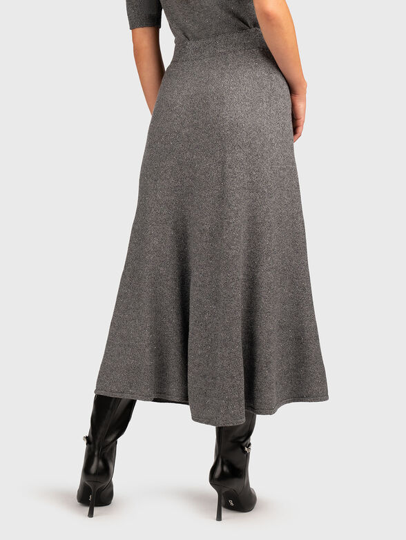 Midi skirt with sequins and logo - 2