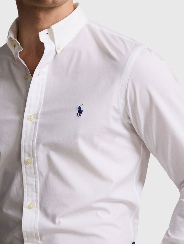 Slim fit cotton poplin shirt - 4