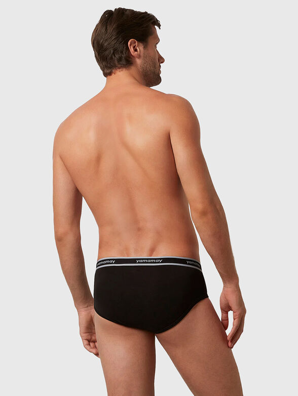 NEW FASHION COLOR black briefs with logo - 2
