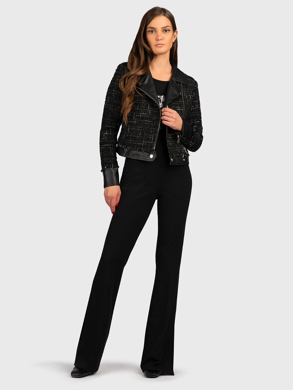 Black blouse with contrast print  - 2