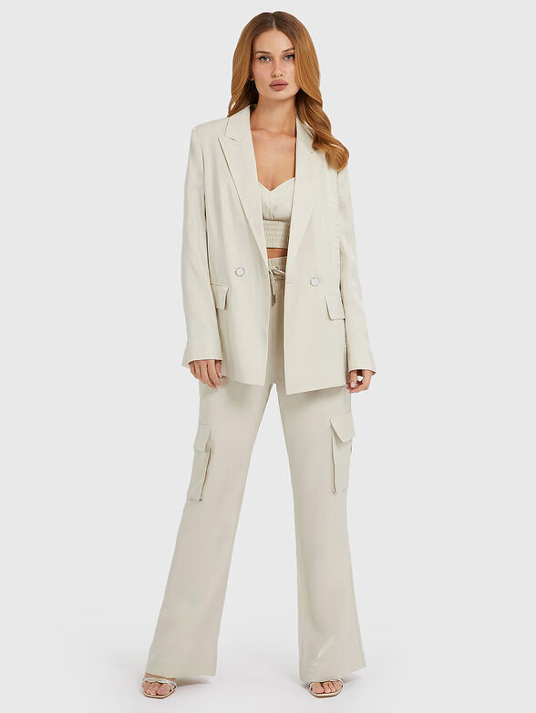 ADRIANA black satin blazer - 2