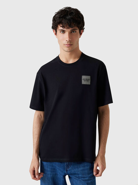 Cotton T-shirt with logo embroidery - 1