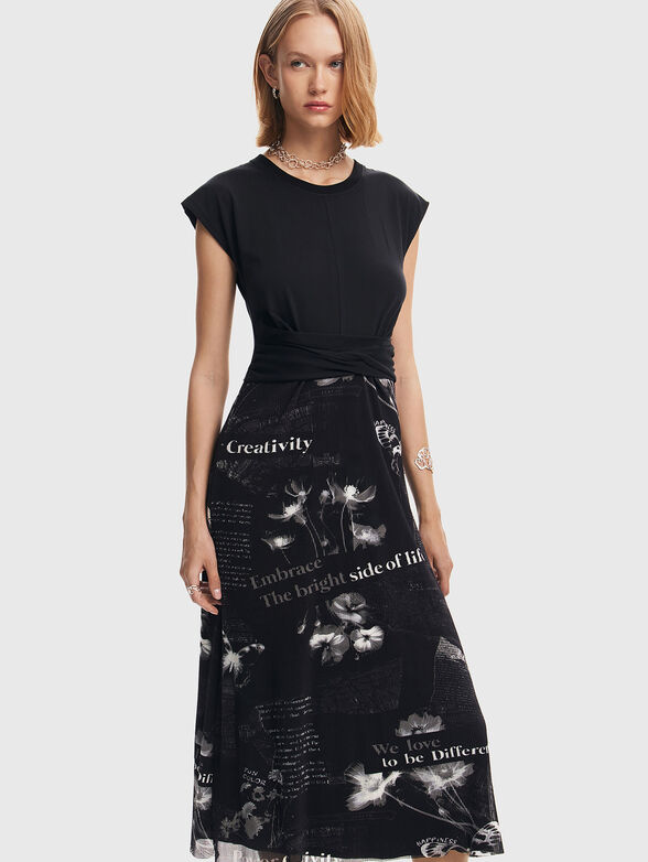 Dress with contrasting design  - 3